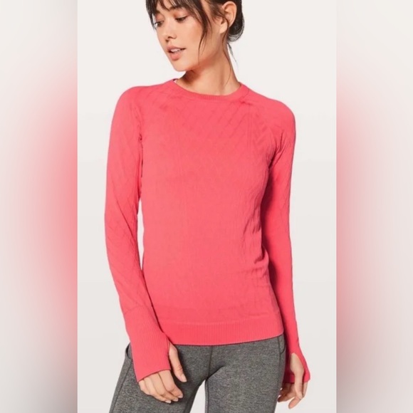 Lululemon Rest Less Pull Over Sweater Coral Color Size 6 - Picture 1 of 12